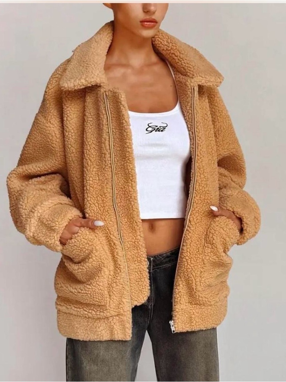I.AM.GIA Camel Teddy Jacket